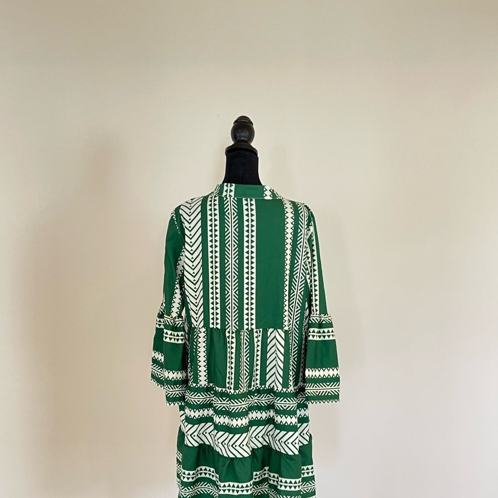 Hippie summer spring green tunic dress size medium - Picture 5 of 5